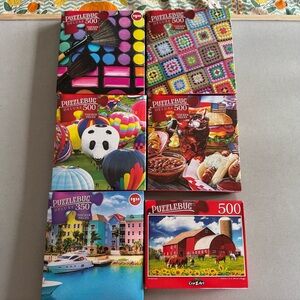 Lot of 6 Puzzlebug Jigsaw Puzzles-1@350/5@500